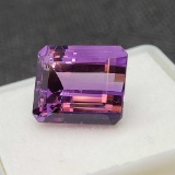 Emerald Cut Purple Amethyst Gemstone 6.9ct