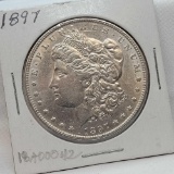 1897 Morgan silver dollar 90% silver coin