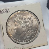 1886 Morgan silver dollar 90% silver coin