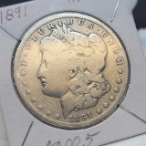1891 Morgan silver dollar 90% silver coin