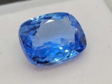 Cushion cut Sea Blue Sapphire gemstone 4.86ct