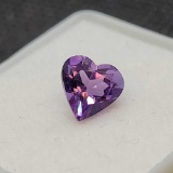 Heart cut Purple Amethyst Gemstone 1.12ct