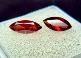 Pair of Fancy Cut Garnet Gemstones 2.5ct total