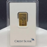 Credit Suisse 5g .999 fine gold bar