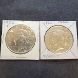 (2) 1926-S Silver Peace Dollars