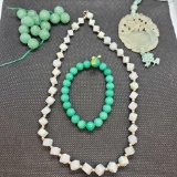 Jade Jewelry lot Necklace Bracelet beads