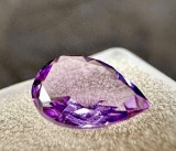 4ct Pear Cut Amethyst Gemstone