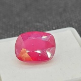 Cushion cut Red Ruby gemstone 6.96ct