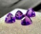 4 Trillion Cut Amethyst Gemstones 2.5ct Total