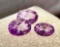 3 Oval Cut Amethyst Gemstones 1.8ct Total
