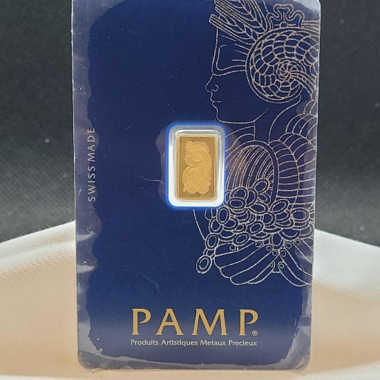 PAMP 1g .999 fine gold bar
