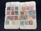 Book of Very Old 1800s Antique Stamps England, Germany, USA, Belgium more