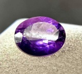 7.3ct Oval Cut Amethyst Gemstone