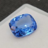 Beautiful Cushion sea blue Sapphire gemstone 4.87ct