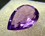 3.4ct Pear Cut Amethyst Gemstone