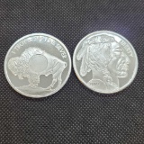 (2) 1 Troy Oz .999 fine silver round coins