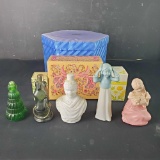 box vintage Avon bottles perfume cologne cream etc.