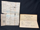 WW2 Arthur E Mercer Black Soldier Honorable Discharge Papers and Automotive School Certificate