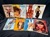 9 Playboy Magazines 1966 , Centerfolds