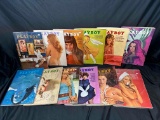 Complete Set of 12 1970 Playboy Magazines, Centerfolds