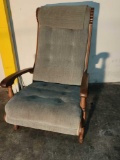 Eastlake Victorian Oak Slipper Chair