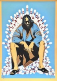 Big Lebowski Dude Of Thrones Poster from Brian Methe Signed and Doodle
