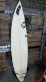james Black surfboard with leash