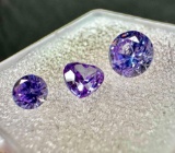 3 Assorted Cubic Zirconia Gemstones 2.9ct Total
