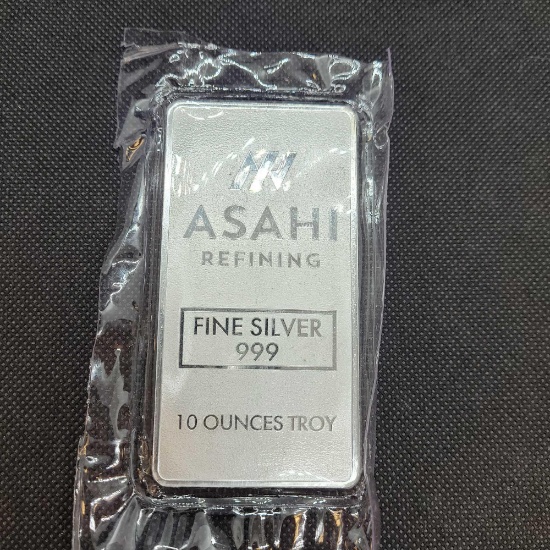 Asahi Refining 10oz .999 fine silver bar