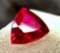 Gorgeous Bright Red 7.8ct Trillion Cut Sparkle Ruby