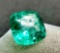 Radiant Green 7.5 Square Cut Emerald Gemstone Kryptonite Glow