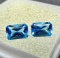 Pair Of Baguette Cut Topaz Gemstones 1.4ct Total