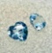 Pair of Heart Cut Topaz Gemstones .4ct Total