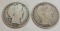1892-O and 1913 Key Date Barber Half Dollar Collection
