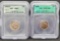 1942 Proof Cent and 1942 Proof Silver Nickel ICG Graded