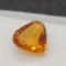 Heart cut Orange Citrine gemstone 1.05ct