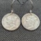set of 1944 Mercury Dimes Earrings