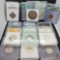 Collection of Fourteen Various Rare Slabbed US Coins