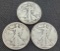 1917, 1928 and 1935 D 3 walking liberty 90% silver half dollar coin nice lot