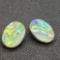 Silver and abalone clip earrings