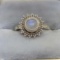 Silver 925 ring with set Moonstone size 6