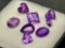 6 Assorted Cut Amethyst Gemstones 4.4ct Total