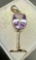 925 Sterling Silver Amethyst Wine Glass Pendant