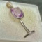 925 Sterling Silver Amethyst Wine Glass Pendant