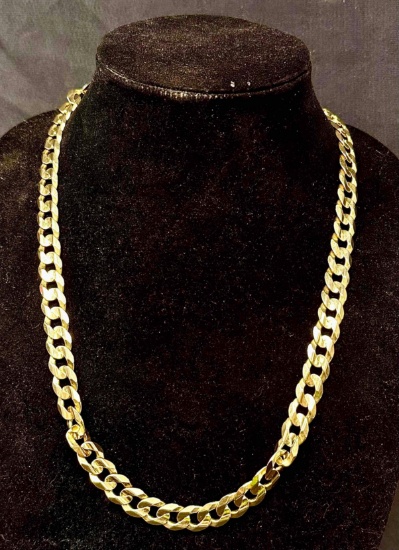 Mens 24 Inch 10K Yellow Gold Necklace