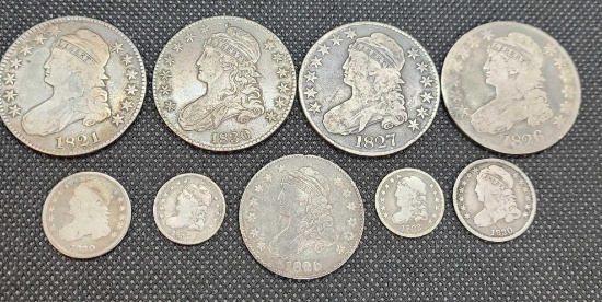 Bust Half-Dime, Dime, Quarter & Half Dollar Collection
