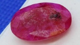 Oval Cut Red Ruby Nice Translucent Color Earth Mined Gemstone 7.58ct
