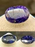 3 Oval Cut Purple Sapphire Gemstones 18ct total