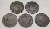 Flowing Hair Liberty Cap and Coronet Head Large Cent Collection