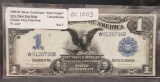1899 $1 Black Eagle Silver Certi,cate Super Rare Large Size Star Banknote